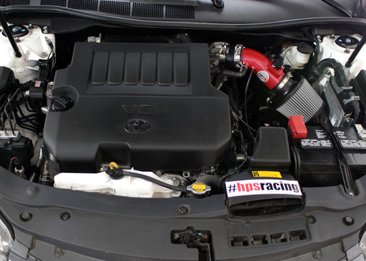 HPS Performance Air Intake Kit with Heat Shield, Red, 827-534R