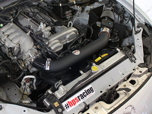 HPS Performance Air Intake Kit with Heat Shield, Black, 827-537WB