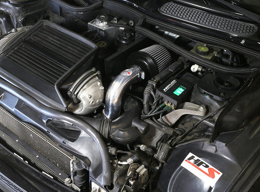 HPS Performance Air Intake Kit with Heat Shield, Red, 827-544R