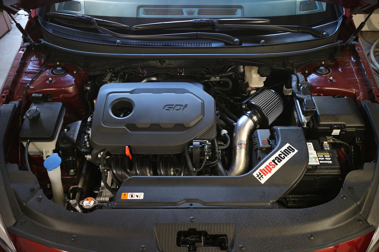 HPS Performance Air Intake Kit with Heat Shield, Blue, 827-549BL