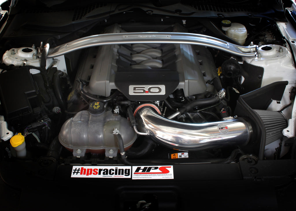 HPS Performance Air Intake Kit with Heat Shield, Red, 827-556R