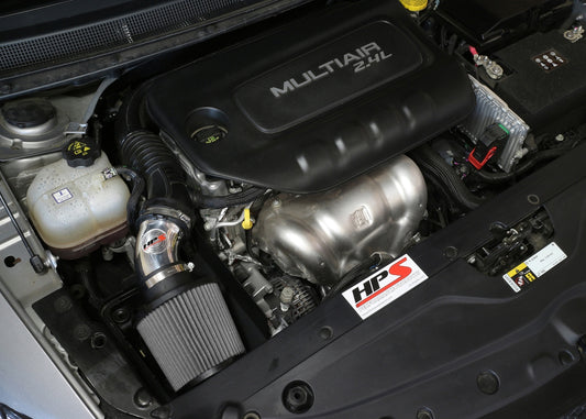 HPS Performance Air Intake Kit with Heat Shield, Black, 827-574WB