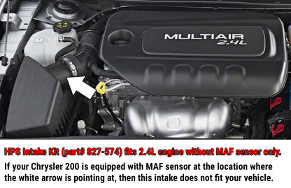 HPS Performance Air Intake Kit with Heat Shield, Red, 827-574R