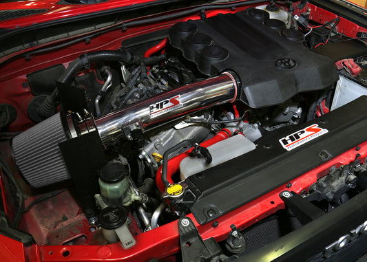 HPS Performance Air Intake Kit with Heat Shield, Polished, 827-583P
