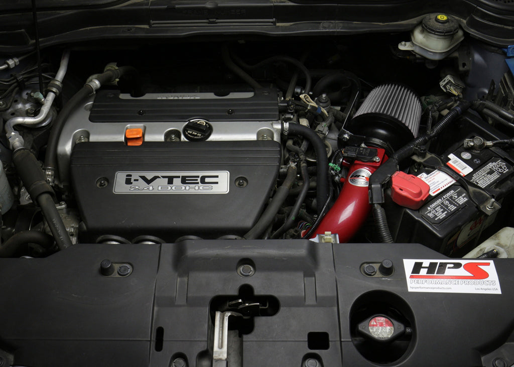 HPS Performance Air Intake Kit with Heat Shield, Red, 827-588R