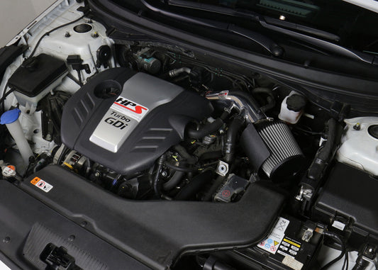 HPS Performance Air Intake Kit with Heat Shield, Blue, 827-594BL