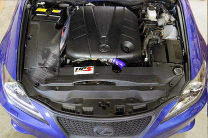 HPS Performance Air Intake Kit with Heat Shield, Polished, 827-597P