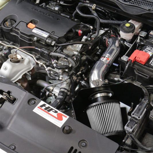 HPS Performance Air Intake Kit with Heat Shield, Red, 827-599R