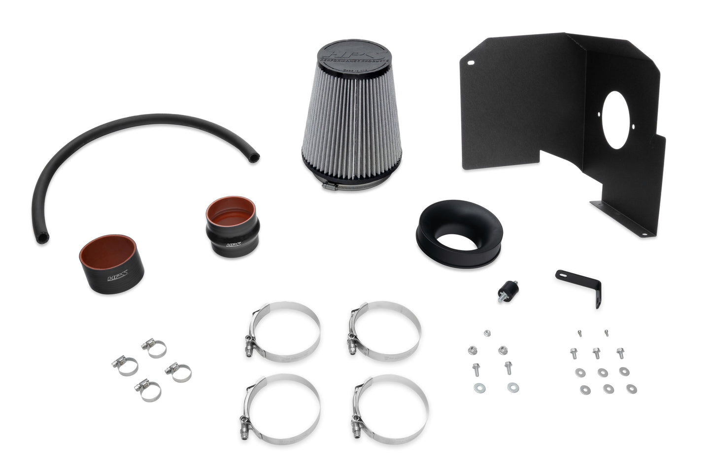 HPS Performance Air Intake Kit with Heat Shield, Red, 827-603R