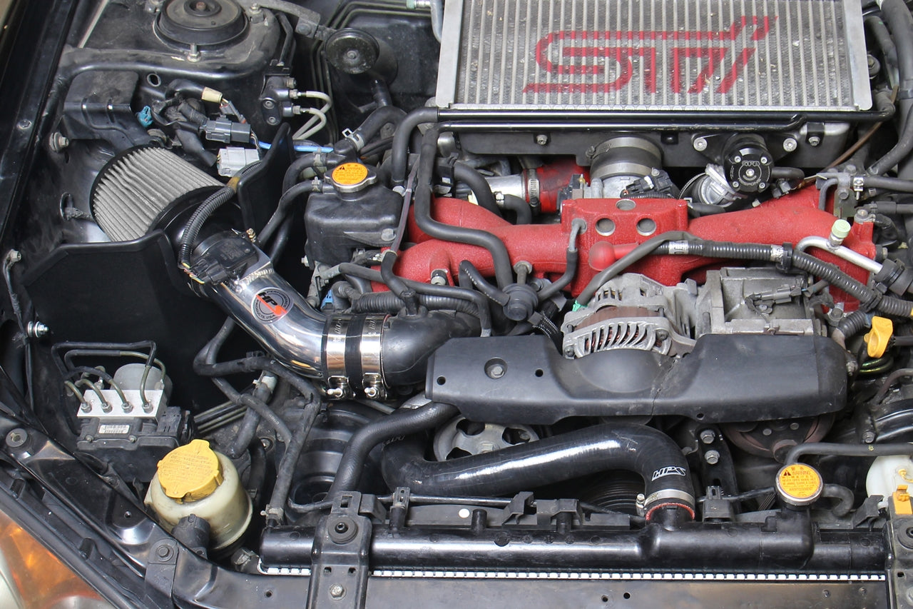 HPS Performance Air Intake Kit with Heat Shield, Red, 827-606R