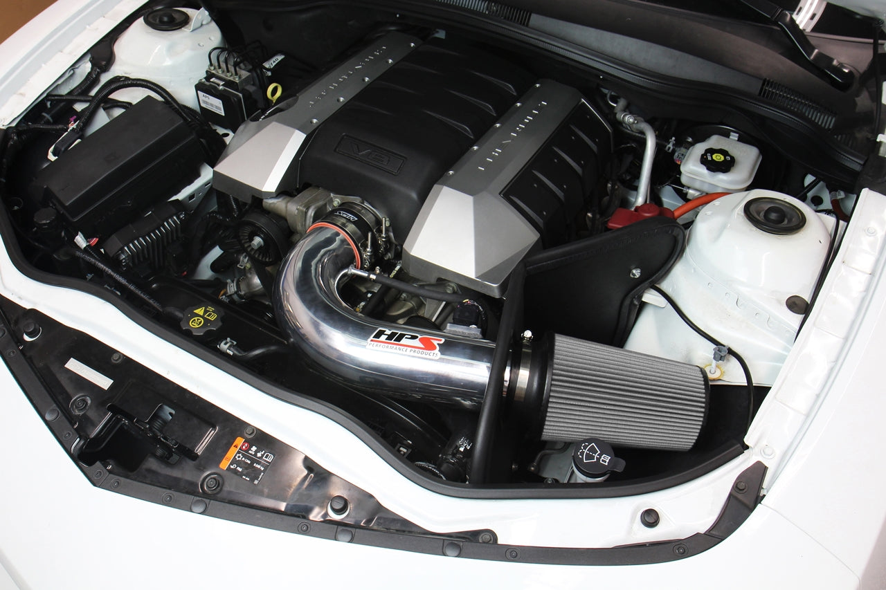 HPS Performance Air Intake Kit with Heat Shield, Polished, 827-607P