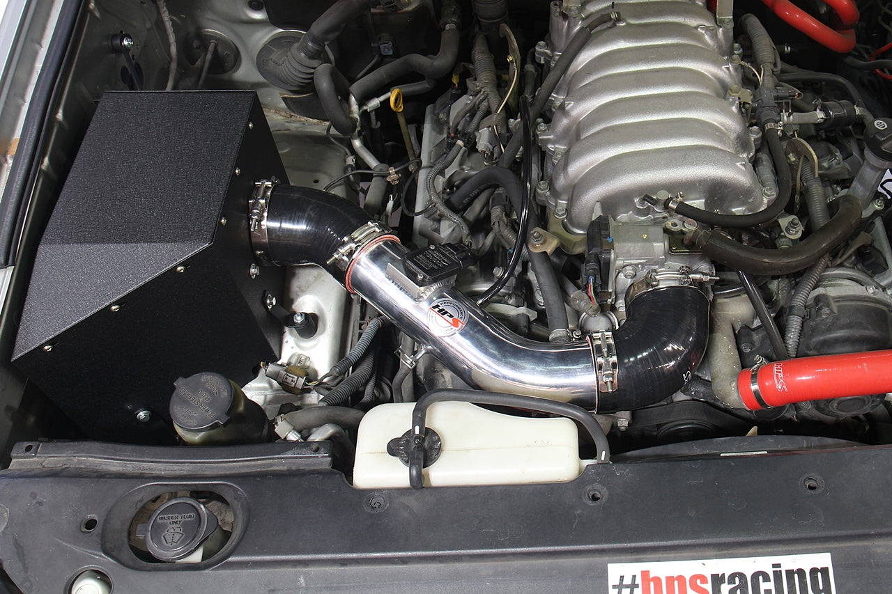 HPS Performance Air Intake Kit with Heat Shield, Red, 827-618R