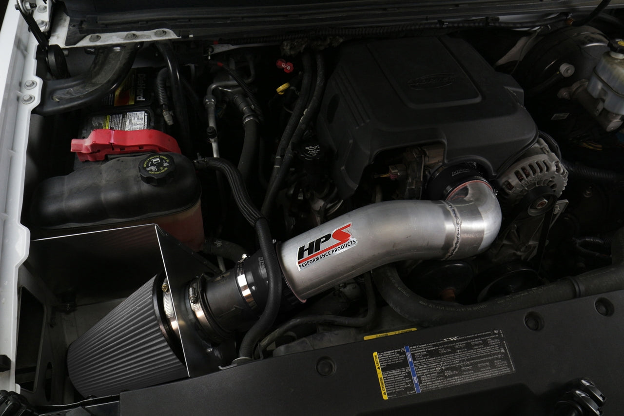 HPS Performance Air Intake Kit with Heat Shield, Red, 827-622R