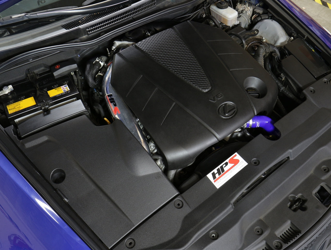 HPS Performance Air Intake Kit with Heat Shield, Polished, 827-623P