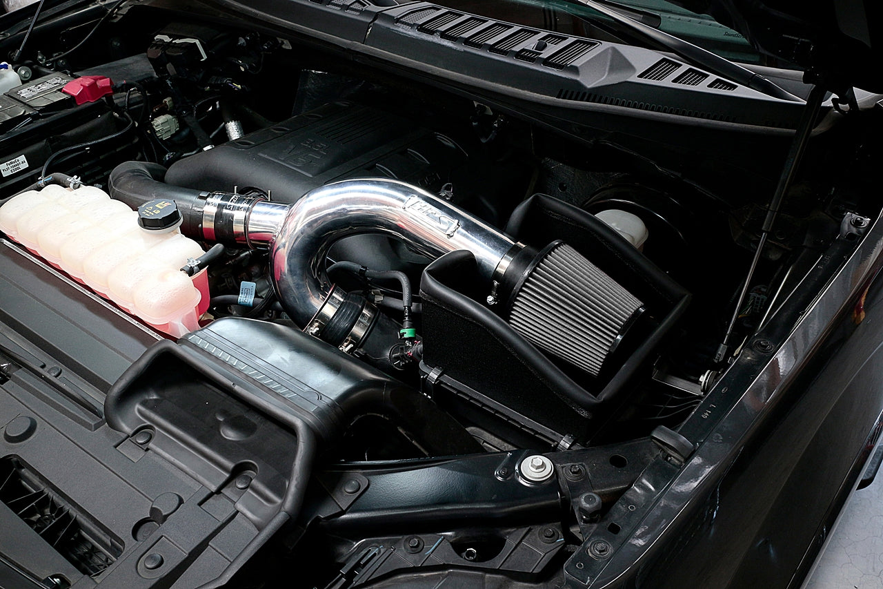HPS Performance Air Intake Kit with Heat Shield, Polished, 827-634P