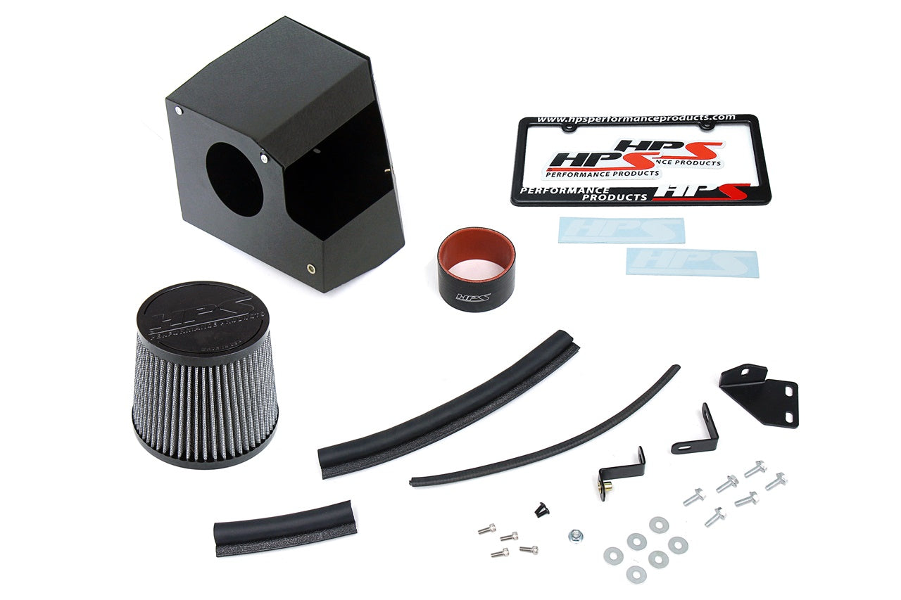 HPS Performance Air Intake Kit with Heat Shield, Red, 827-656R
