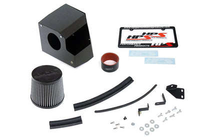 HPS Performance Air Intake Kit with Heat Shield, Red, 827-656R