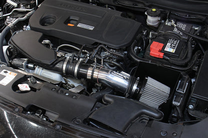 HPS Performance Air Intake Kit with Heat Shield, Polished, 827-656P