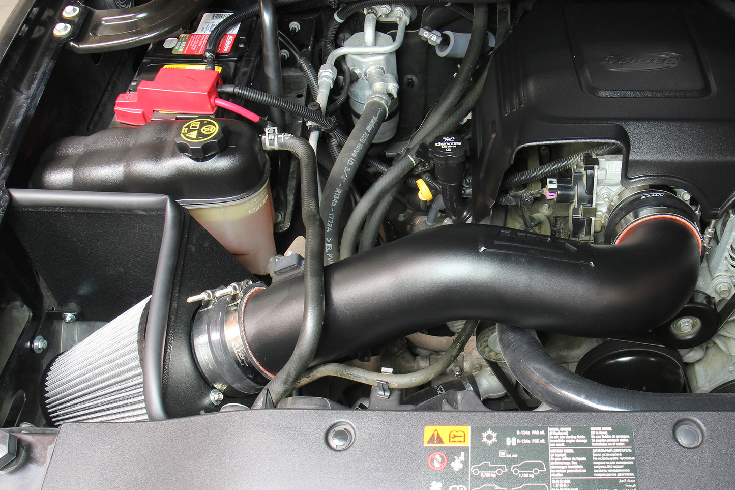 HPS Performance Air Intake Kit with Heat Shield, Polished, 827-667P