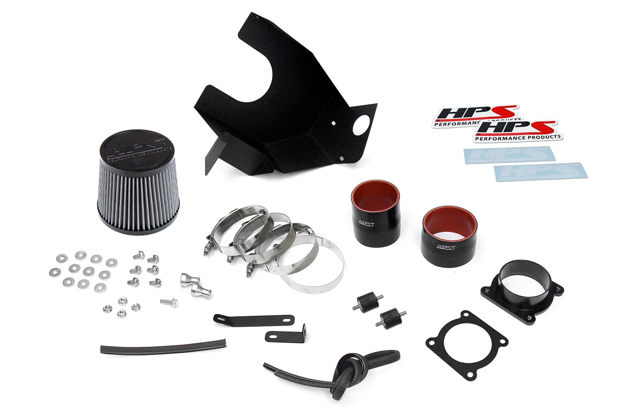 HPS Performance Air Intake Kit with Heat Shield, Polished, 827-679P