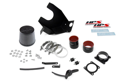 HPS Performance Air Intake Kit with Heat Shield, Black, 827-679WB