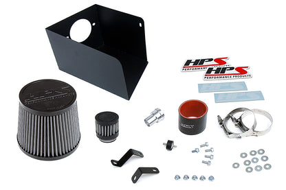 HPS Performance Air Intake Kit with Heat Shield, Black, 827-685WB