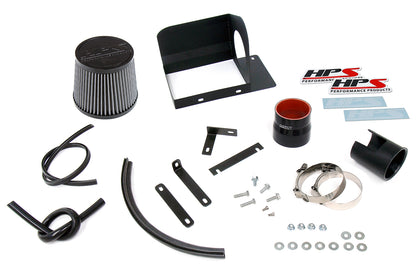 HPS Performance Air Intake Kit with Heat Shield, Red, 827-686R