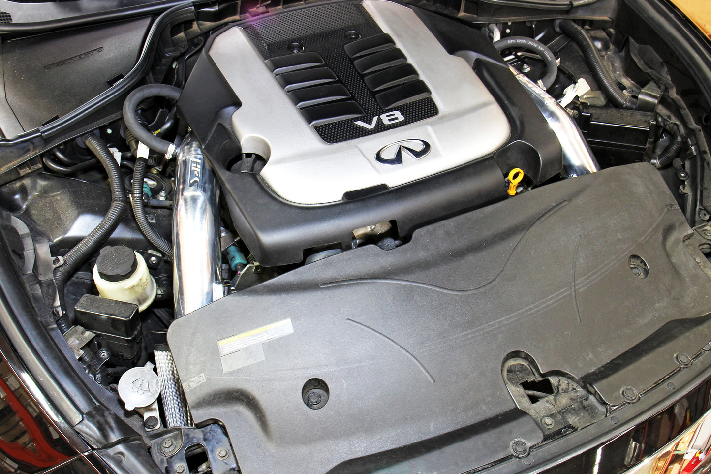 HPS Performance Air Intake Kit with Heat Shield, Polished, 827-688P