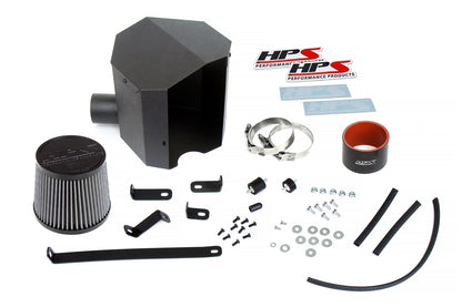 HPS Performance Air Intake Kit with Heat Shield, Blue, 827-691BL