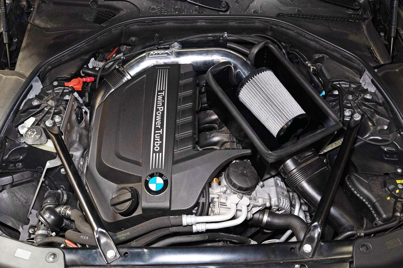 HPS Performance Air Intake Kit with Heat Shield, Polished, 827-698P
