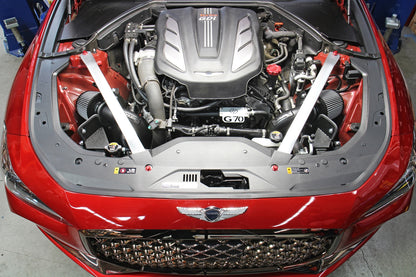 HPS Performance Air Intake Kit with Heat Shield, Red, 827-703R