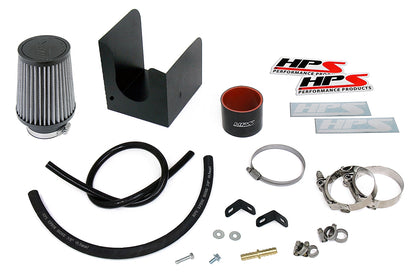 HPS Performance Air Intake Kit with Heat Shield, Polished, 827-704P