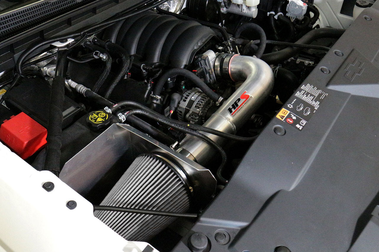 HPS Performance Air Intake Kit with Heat Shield, Red, 827-707R