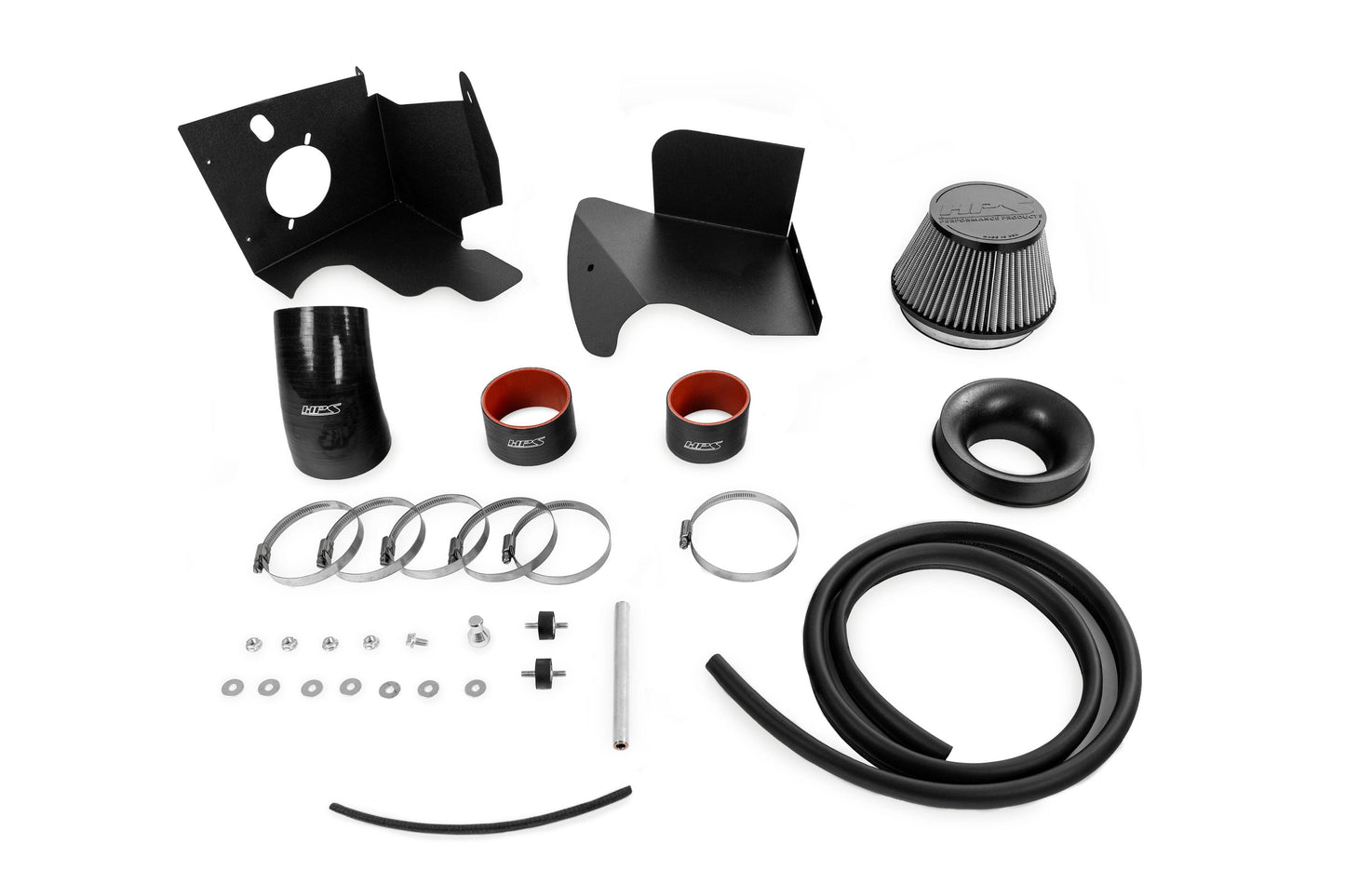 HPS Performance Air Intake Kit with Heat Shield, Polished, 827-712P