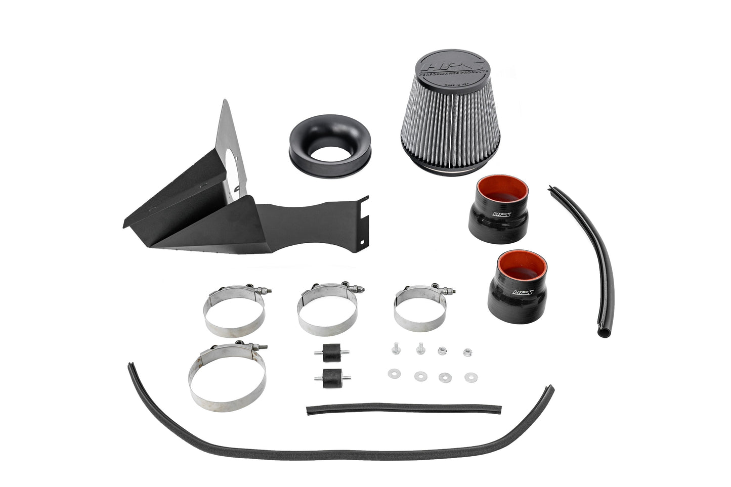 HPS Performance Air Intake Kit with Heat Shield, Polished, 827-721P