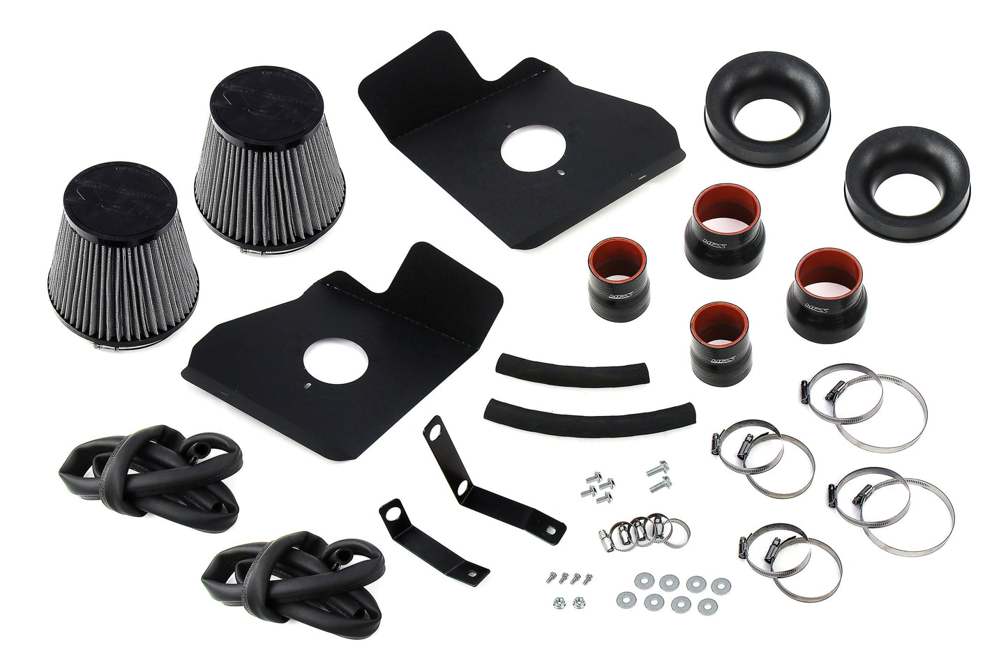 HPS Performance Air Intake Kit with Heat Shield, Red, 827-726R