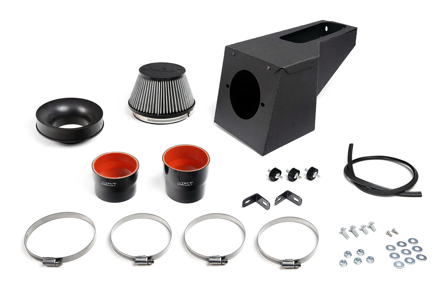 HPS Performance Air Intake Kit with Heat Shield, Blue, 827-729BL