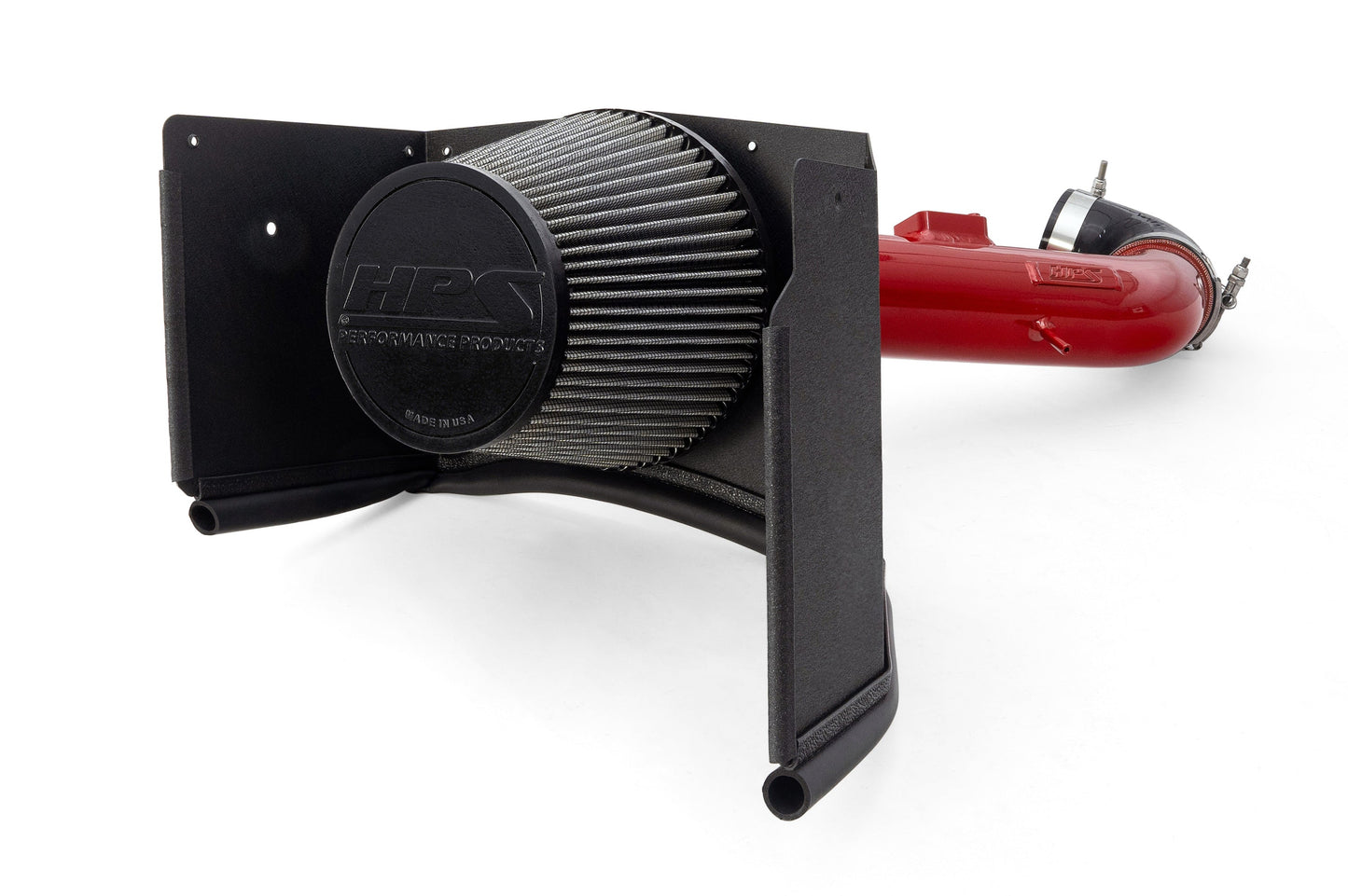 HPS Performance Air Intake Kit with Heat Shield, Red, 827-730R