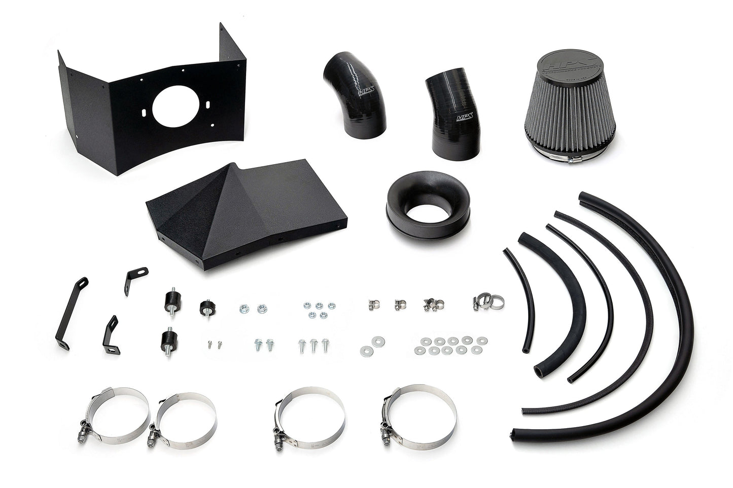 HPS Performance Air Intake Kit with Heat Shield, Polished, 827-730P