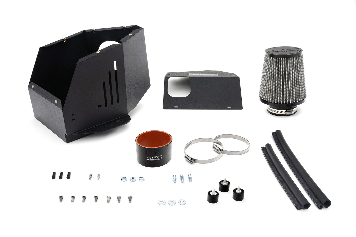 HPS Performance Air Intake Kit with Heat Shield, Polished, 827-735P