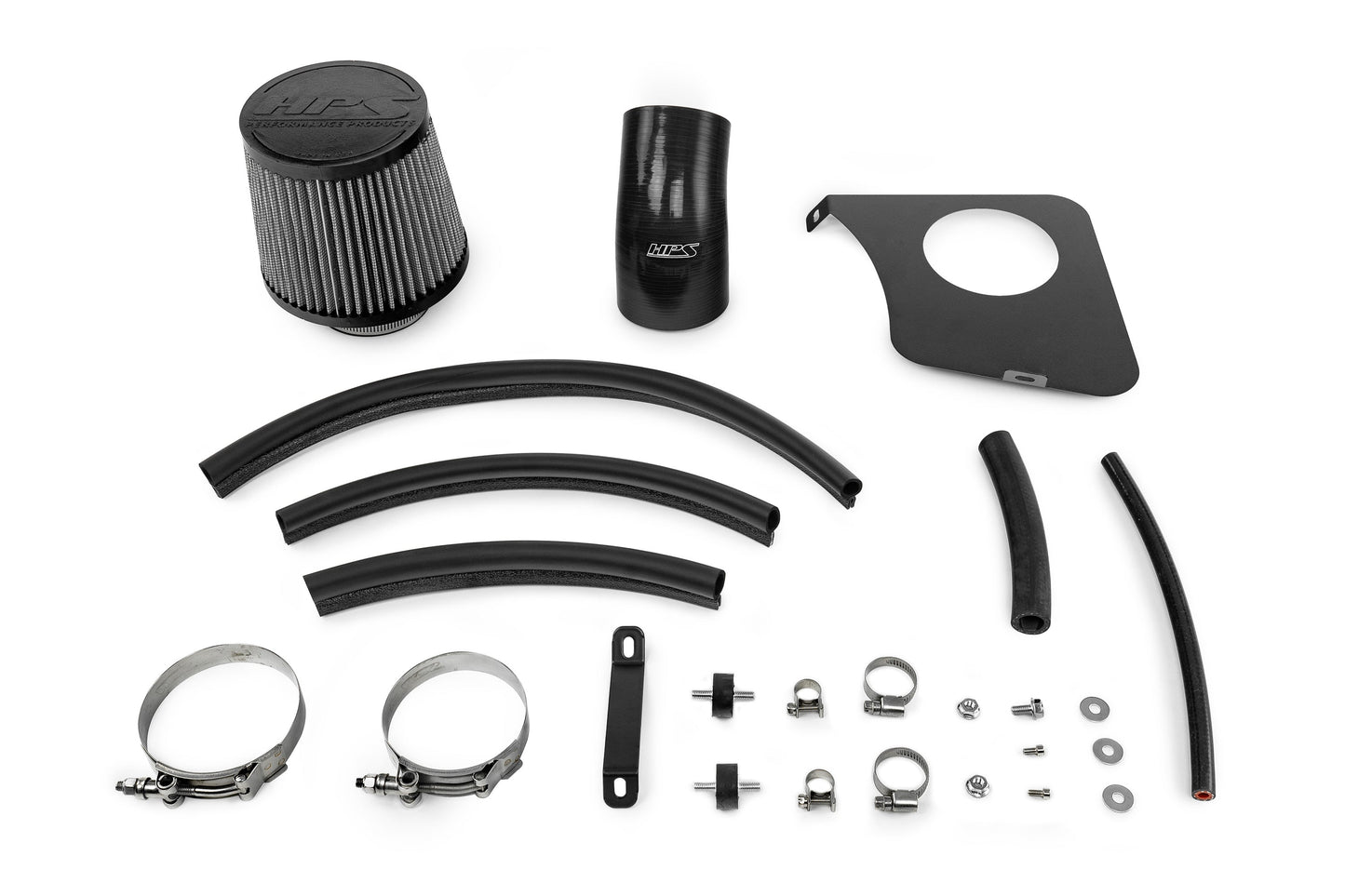 HPS Performance Air Intake Kit with Heat Shield, Black, 827-738WB