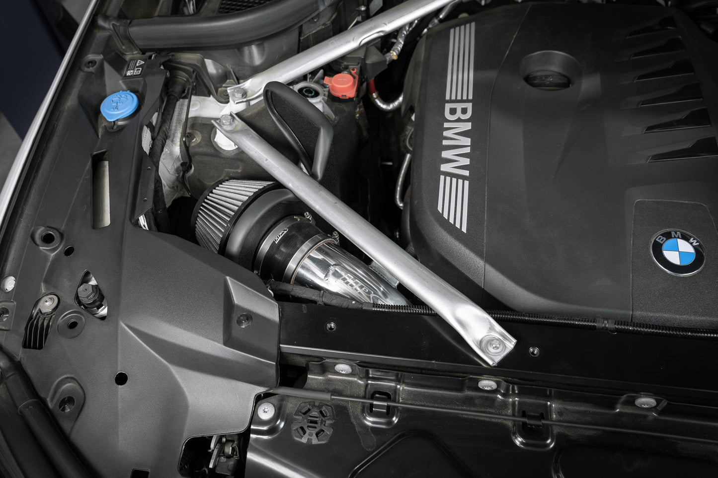 HPS Performance Air Intake Kit with Heat Shield, Blue, 827-739BL