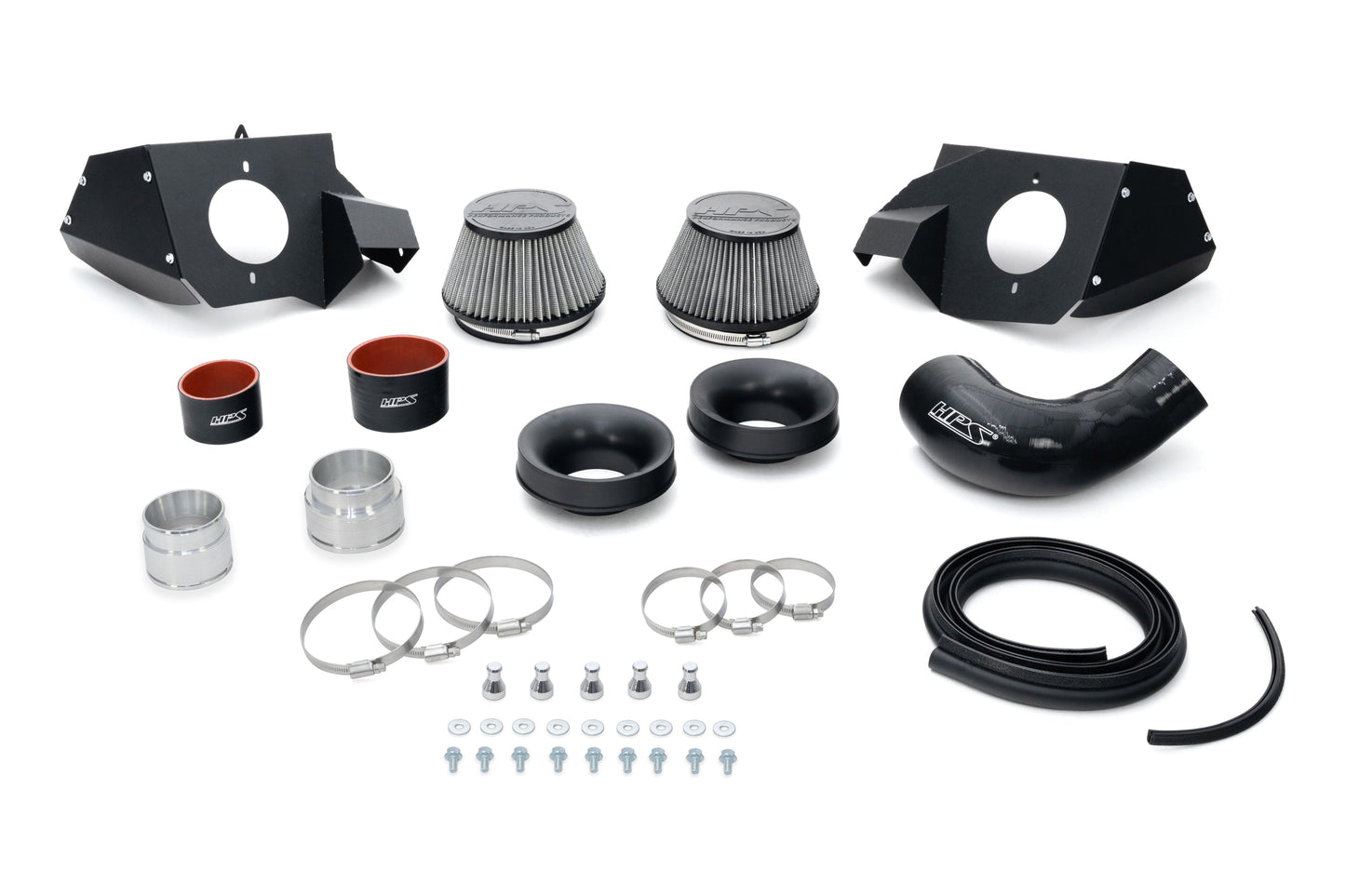 HPS Performance Air Intake Kit with Heat Shield, Polished, 827-772P