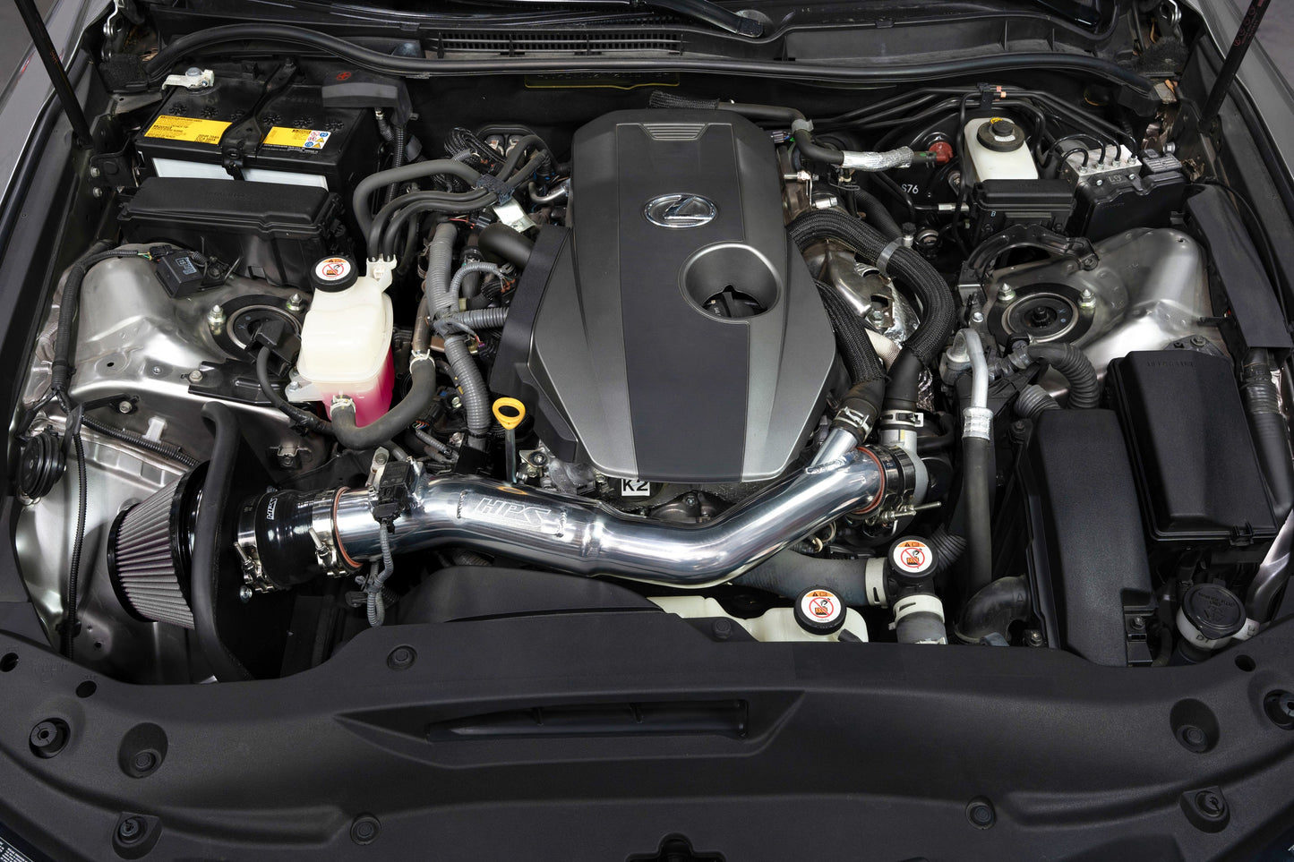 HPS Performance Air Intake Kit with Heat Shield, Polished, 827-777P