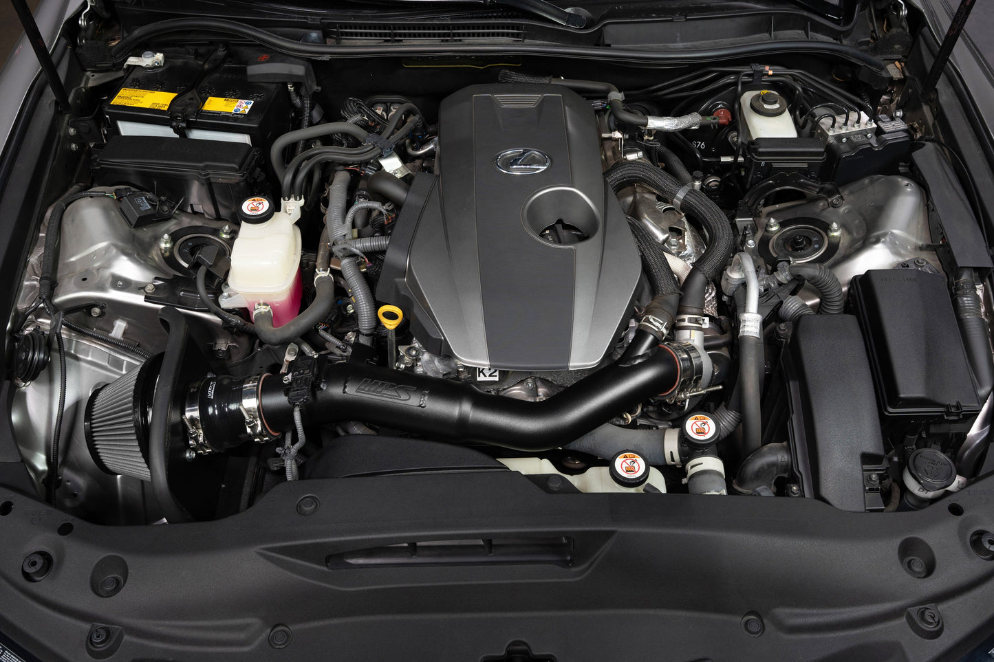 HPS Performance Air Intake Kit with Heat Shield, Black, 827-777WB