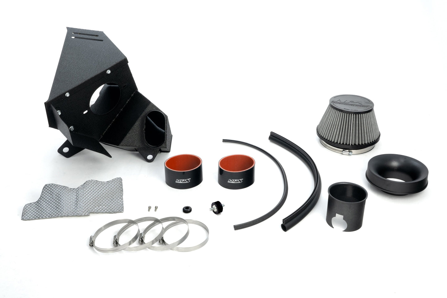 HPS Performance Air Intake Kit with Heat Shield, Red, 827-783R