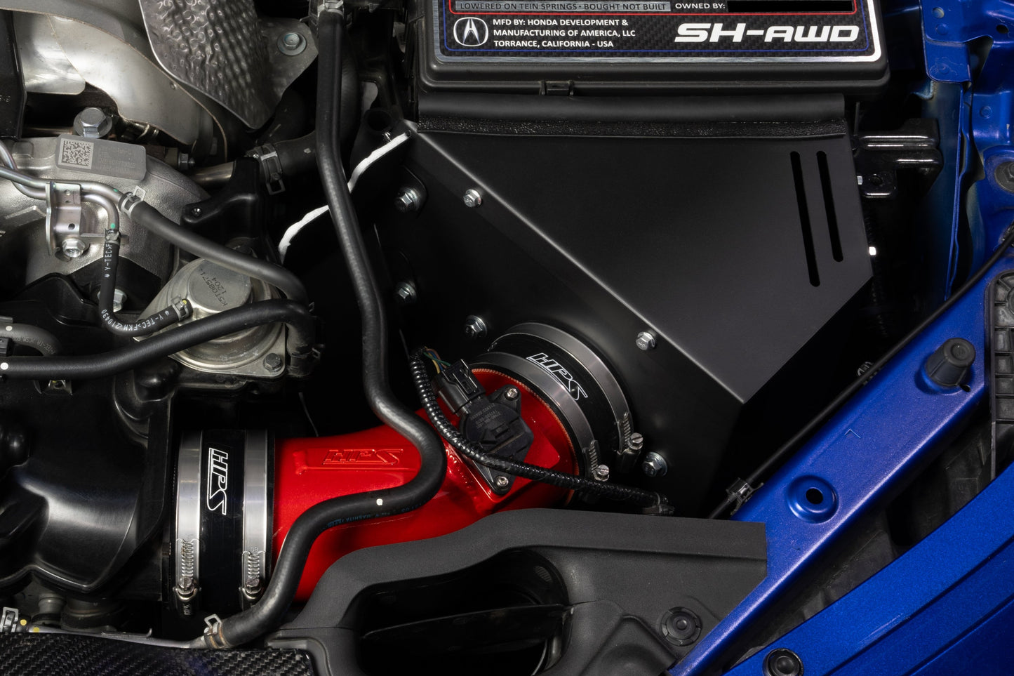 HPS Performance Air Intake Kit with Heat Shield, Blue, 827-783BL