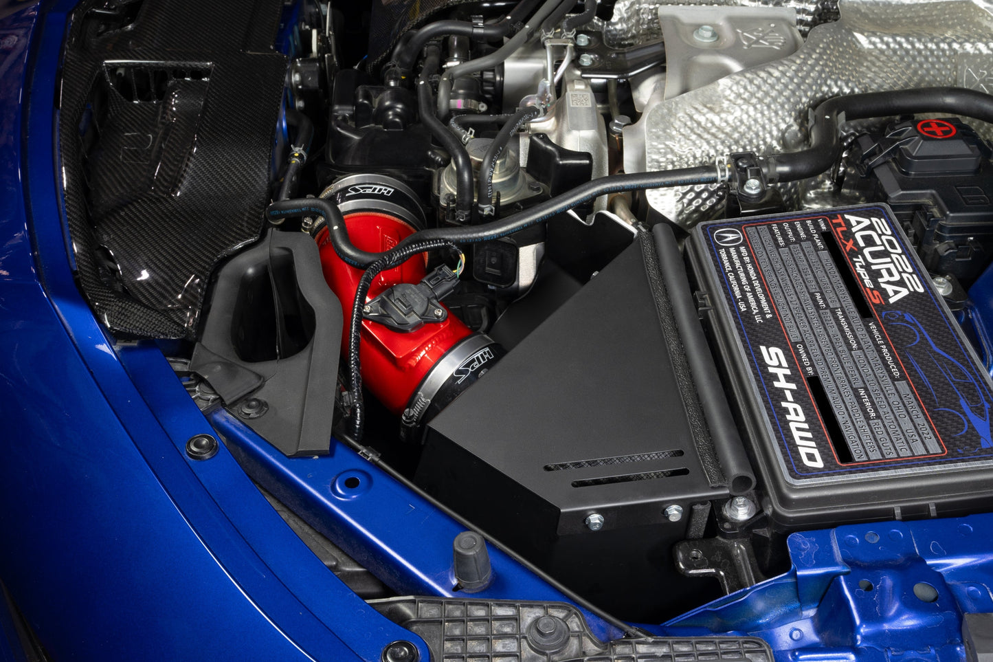 HPS Performance Air Intake Kit with Heat Shield, Red, 827-783R