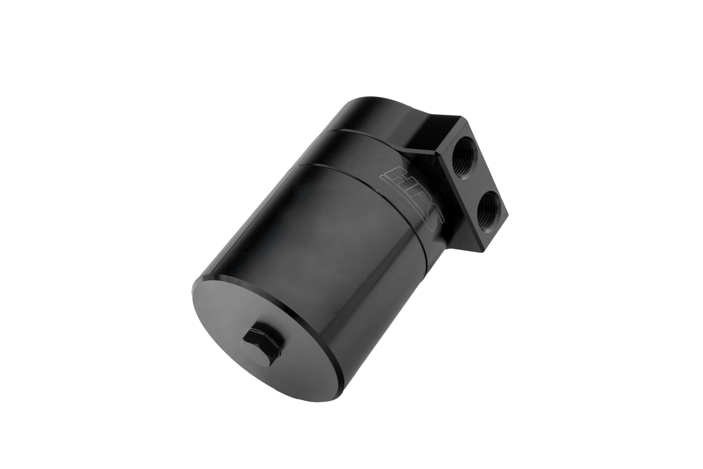 HPS Performance Billet Aluminum Oil Catch Can Kit, Black, 860-015WB