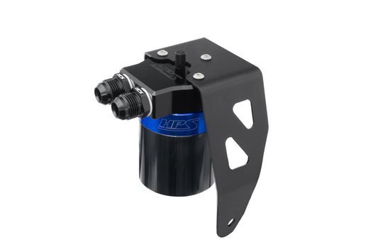 HPS Performance Billet Aluminum Oil Catch Can Kit Blue 860-024